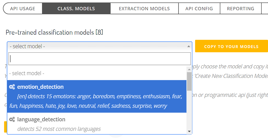 setting up emotions detection model