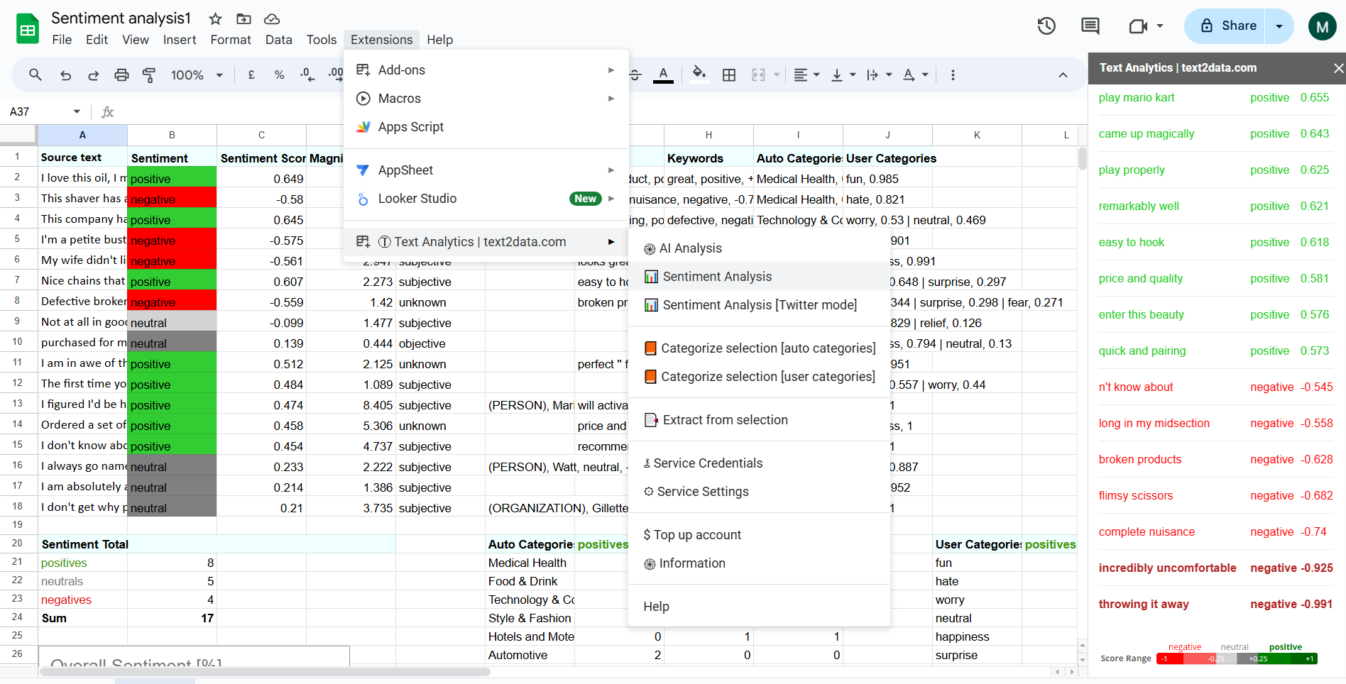 google-sheets-add-on menu