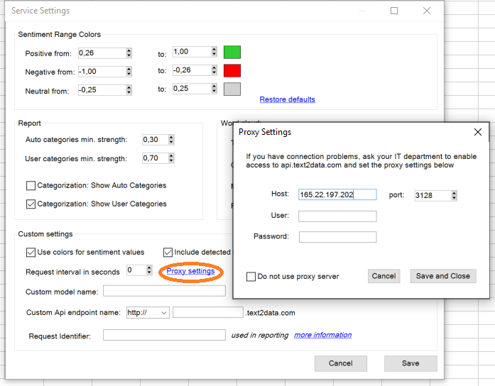 proxy settings